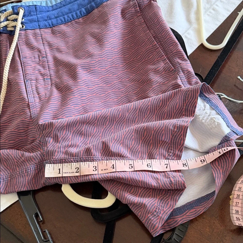 Fair Harbor Blue and Red Swim Shorts